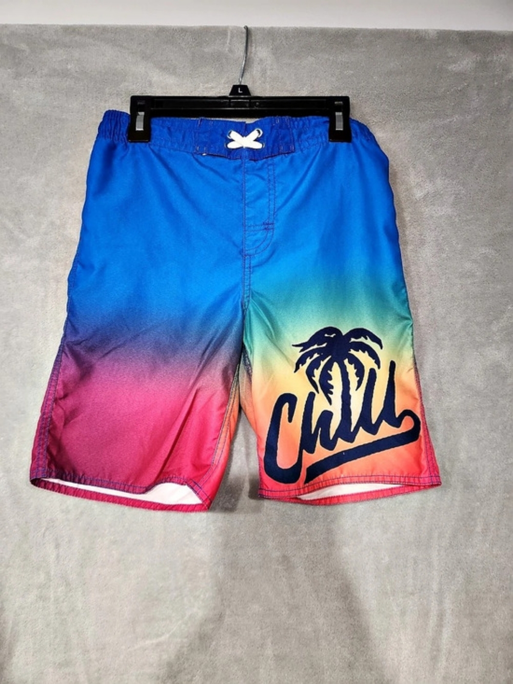 Old Navy Boys Blue & Pink Color Block Swim Trunks